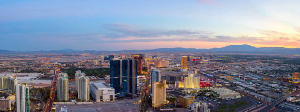 istock Las Vegas at dusk Panorama 539667172