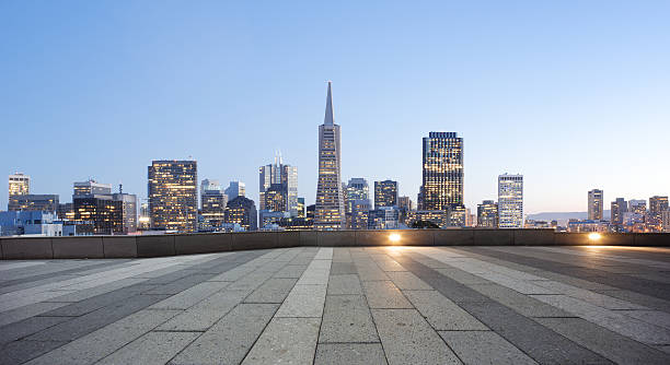 istock empty pavement with cityscape and skyline of san francisco 539667820