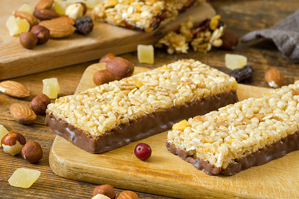 istock Granola bars with dried fruit and chocolate 539668172