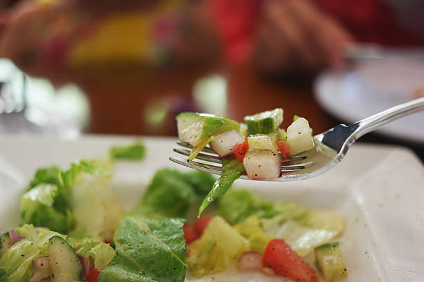 salad and fork