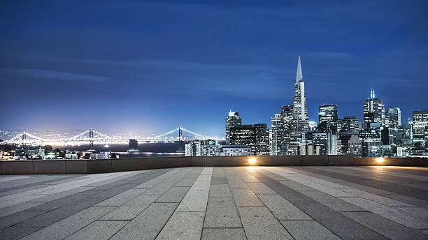 istock empty pavement with cityscape and skyline of san francisco 539668476