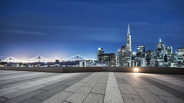 istock empty pavement with cityscape and skyline of san francisco 539668516