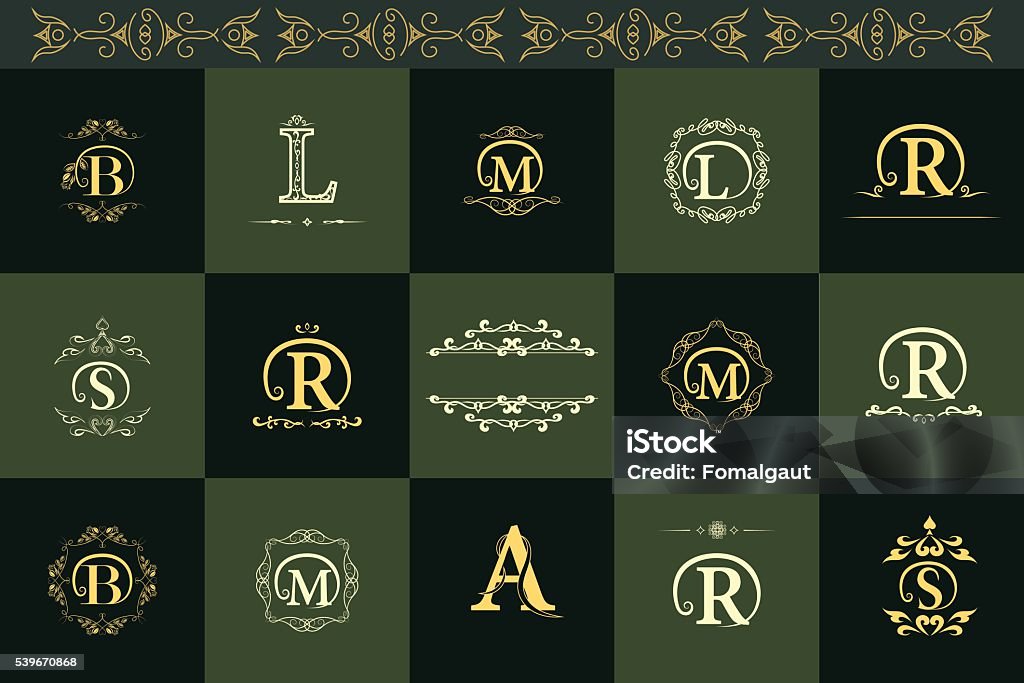 Executive Monogram Monogram Design Elements Graceful Template Elegant Business Emblems ...