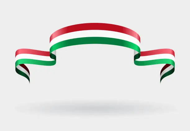 Vector illustration of Hungarian flag background. Vector illustration.