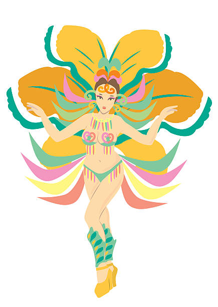 ilustrações, clipart, desenhos animados e ícones de dança de samba - escola de samba