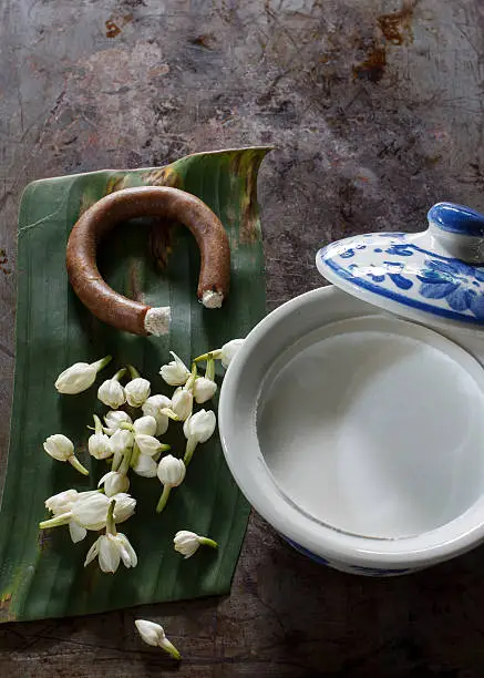 Photo of ingredient for thai dessert.