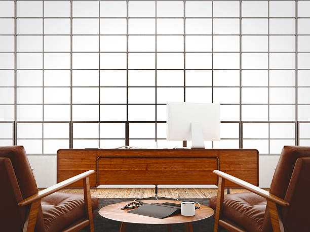 istock Modern interior cabinet loft with panoramic windows,natural wood floor 539676946