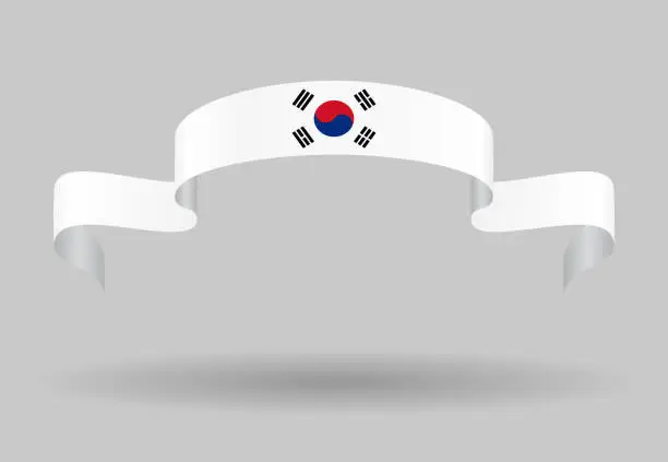 Vector illustration of South Korean flag background. Vector illustration.