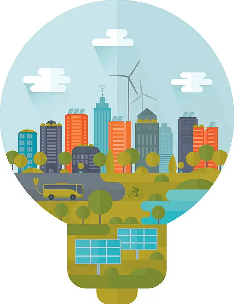 Vector illustration of Alternative Energy Good Idea