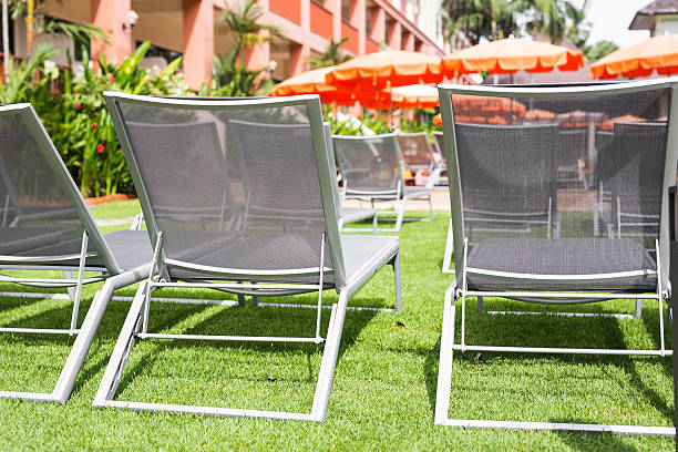 istock Beach chairs near swimming pool 539682986