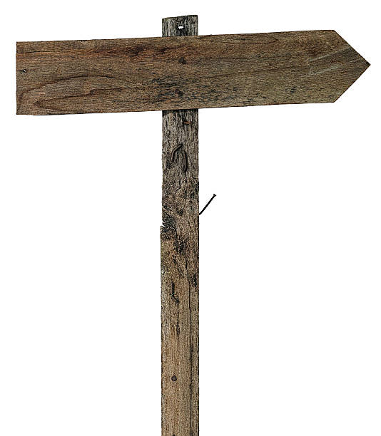 istock Old weathered wooden sign board. 539683364