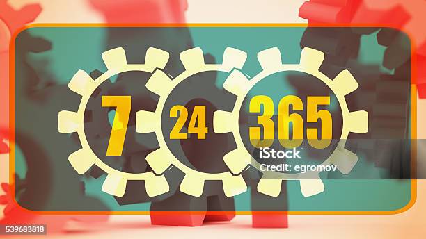 Blurred 3d Cogwheels Levitation 724365 Time Operation Mode Stock Photo - Download Image Now