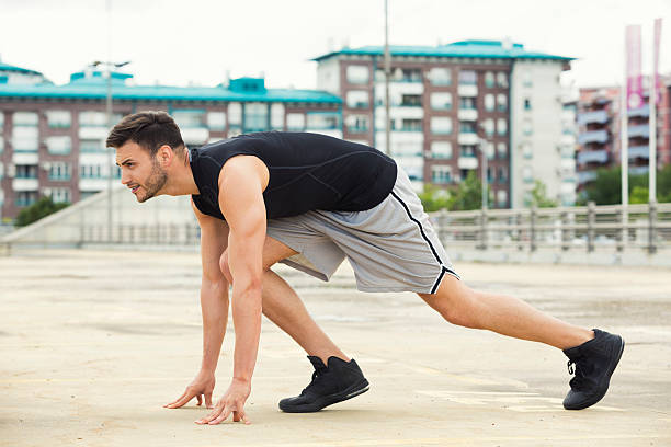 istock Fit young man working out outdoors 539683936