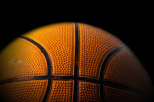 istock Close up Old Black and Orange Basketball 539684714