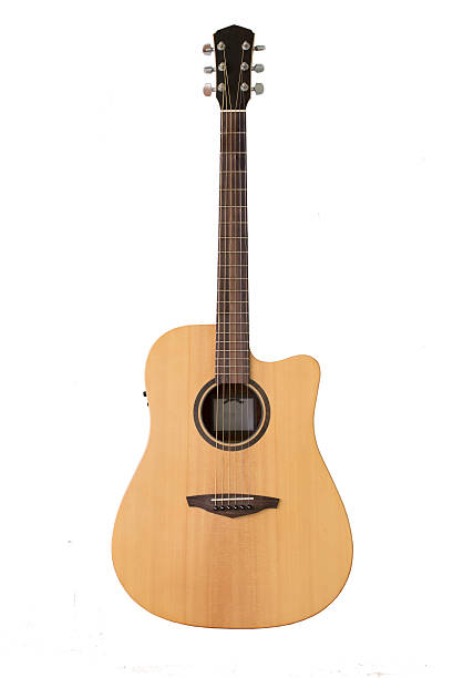 istock Acoustic guitar is isolated on white background. 539687598