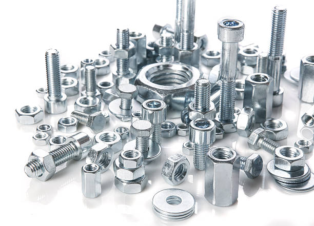 Chromeplated Bolts And Nuts Stock Photo - Download Image Now - Fastening,  Screw, Bolt - Fastener - iStock