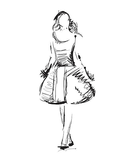 istock Fashion girls sketch. 539809220
