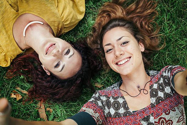 istock Two girls making selfie 539812544