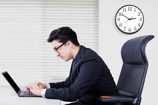 istock Middle eastern businessman working with laptop 539814404
