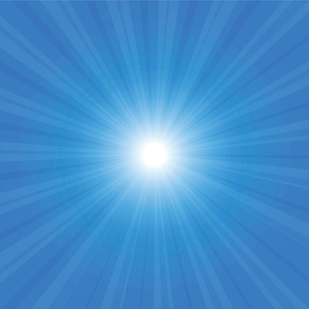 Sun Rays Blue Background Vector for Free Download