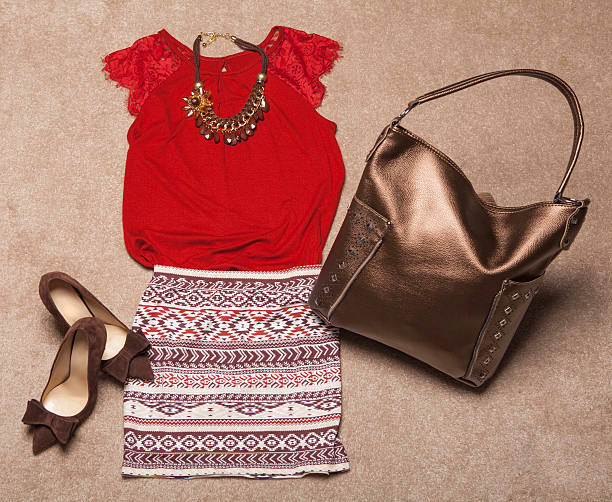 Overhead of  woman clothes