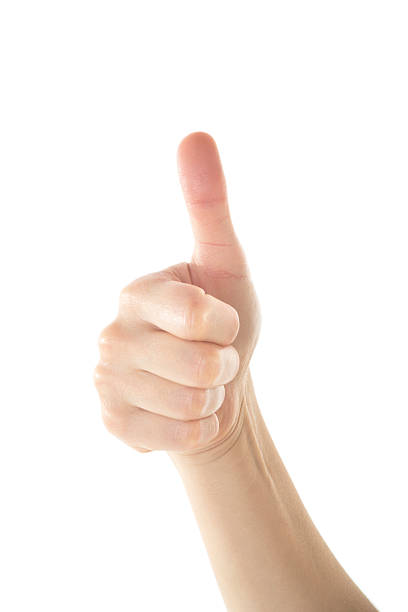 istock Female Hand is Making OK Sign on White Background 539818000