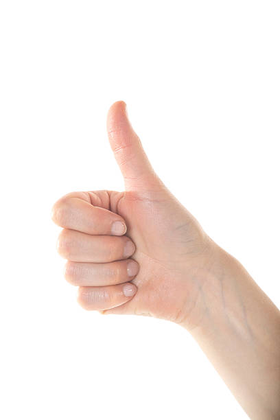 istock Female Hand is Making OK Sign on Isolated Background 539818038