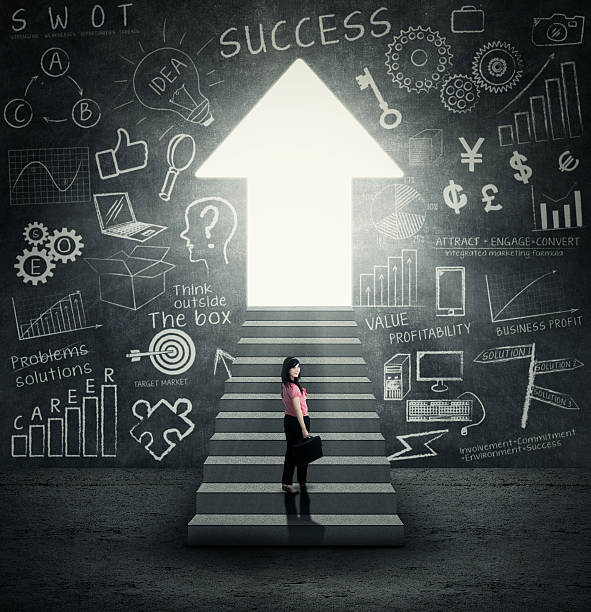 istock Businesswoman looking bright future 539818718