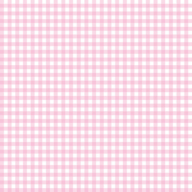 розовый бесшовные рисунком в клетку гингем. вектор. - pattern plaid checked seamless stock illustrations