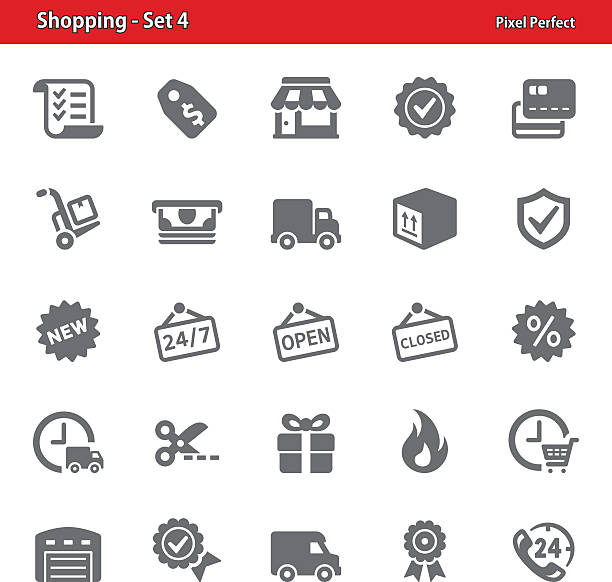 Shopping Icons - Set 4 Professional, pixel perfect icons depicting various shopping concepts. open flame stock illustrations