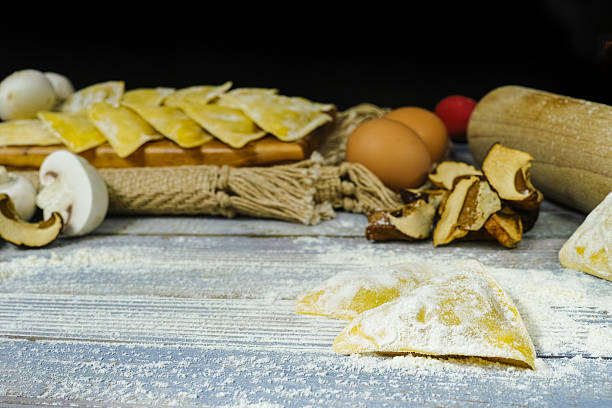 istock Making home made ravioli with porcini mushrooms 539822060