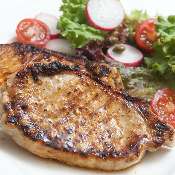 istock Pork Loin Steak & salad 539823544