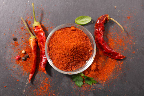 paprika,hot pepper paprika,hot pepper cayenne powder stock pictures, royalty-free photos & images