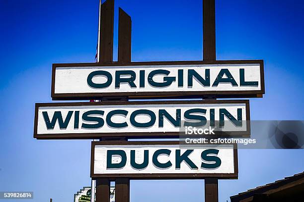 The Original Wisconsin Ducks Tour Sign In The Dells Wi Stock Photo - Download Image Now
