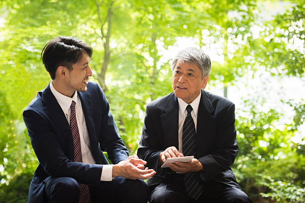 istock Business meeting in a park 539827128