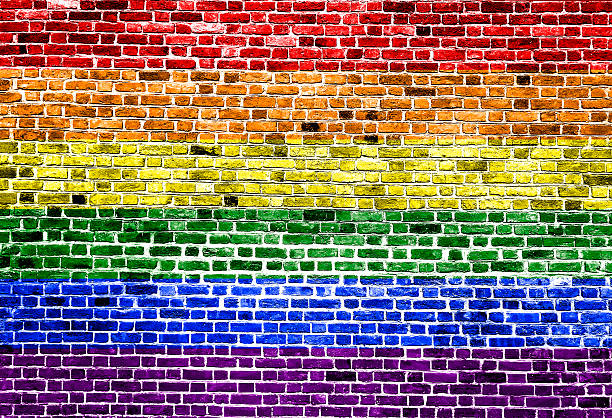istock Flag of the LGBT movement painted on brick wall 539827720