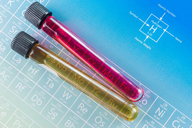istock Laboratory glassware and periodic table of elements. 539829918
