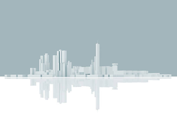 istock Abstract modern cityscape skyline. Blue toned 539831698