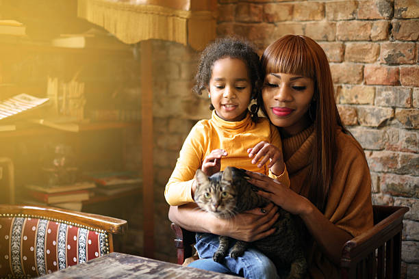 istock Family enjoy wit their cat. 539833332