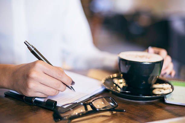 istock woman writing notes in her a cafe 539833776
