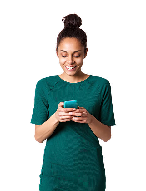 istock African woman reading text message on her mobile phone 539833942
