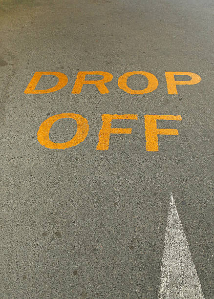 istock Yellow Drop Off Sign on street 539834940