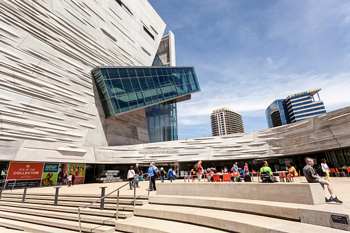 Dallas, Tx, USA - April 7, 2016: The Perot Museum of Nature and Science in Dallas Downtown district. Texas, United States