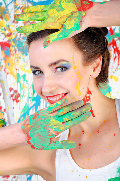 istock Joyful young woman artist 539835332