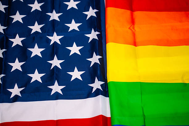 istock USA and rainbow gay pride flag 539835884