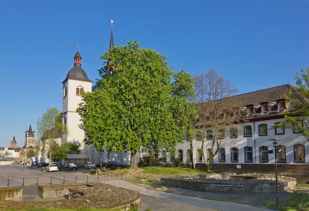 Deutz Abbey, former Benedictine monastery with Old St. Heribert church in Cologne, Germany