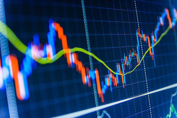 istock Stock market graph and bar chart price display 539839972
