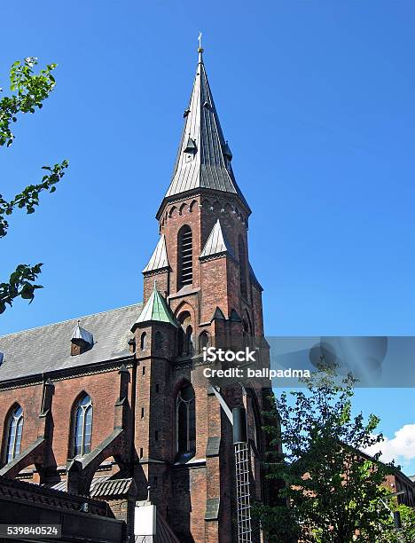 Vor Frue Kirke In Aarhus Stock Photo - Download Image Now - Aarhus, Brick, Built Structure