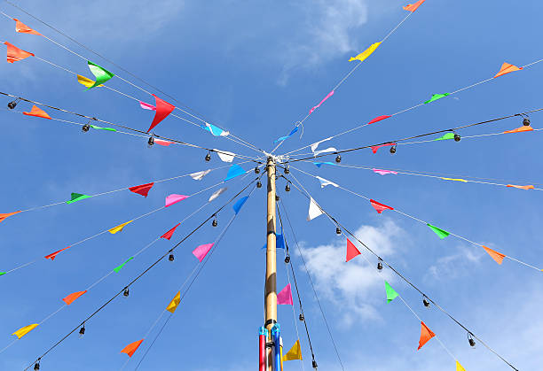 istock Colorful Flags in the Thai temple fair, Thailand 539840726
