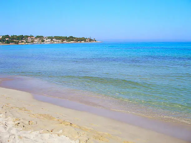 The beach in Fontane Bianche, Sicily, Italy.